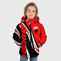 Куртка зимняя для мальчика Ducati- red stripes, цвет: 3D-красный — фото 2