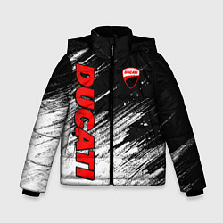 Куртка зимняя для мальчика Ducati - потертости краски, цвет: 3D-черный