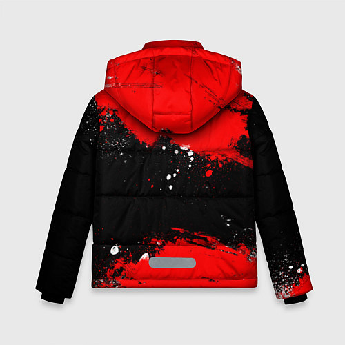 Зимняя куртка для мальчика Ducati - красная униформа с красками / 3D-Красный – фото 2
