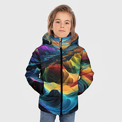 Куртка зимняя для мальчика Цифровая природа, цвет: 3D-светло-серый — фото 2