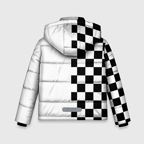 Зимняя куртка для мальчика Астро шахматка / 3D-Красный – фото 2