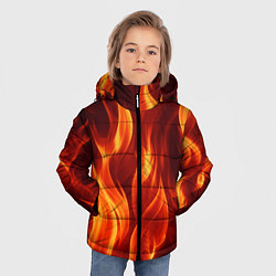 Куртка зимняя для мальчика Пламя огня, цвет: 3D-красный — фото 2