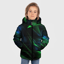 Куртка зимняя для мальчика Dark green background, цвет: 3D-черный — фото 2