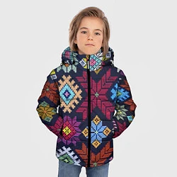 Куртка зимняя для мальчика Орнамент удмуртский, цвет: 3D-черный — фото 2