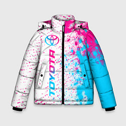 Зимняя куртка для мальчика Toyota neon gradient style: по-вертикали