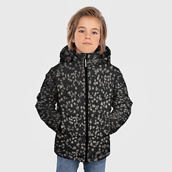 Куртка зимняя для мальчика Цветочки вишни, цвет: 3D-черный — фото 2