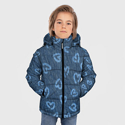 Куртка зимняя для мальчика Hearts on denim, цвет: 3D-черный — фото 2