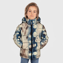 Куртка зимняя для мальчика Тай дай паттерн, цвет: 3D-черный — фото 2