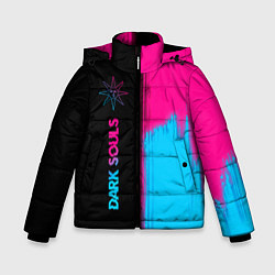 Зимняя куртка для мальчика Dark Souls - neon gradient: по-вертикали