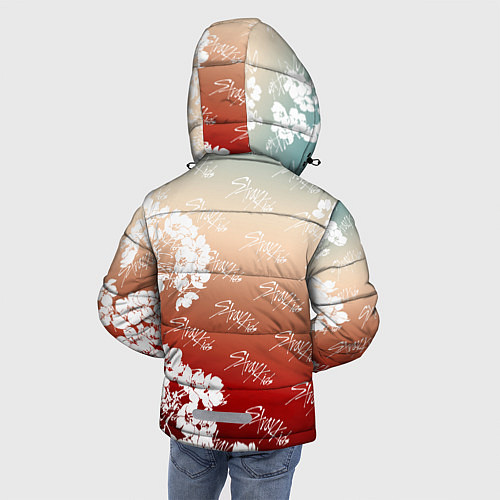 Зимняя куртка для мальчика Stray Kids flowers / 3D-Светло-серый – фото 4
