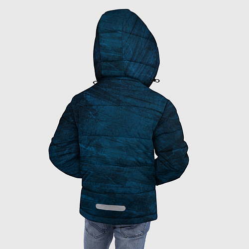 Зимняя куртка для мальчика Текстура - Sea depth / 3D-Светло-серый – фото 4