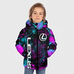 Куртка зимняя для мальчика Lexus - неоновые брызги, цвет: 3D-черный — фото 2