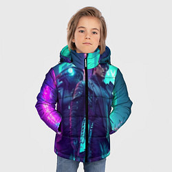 Куртка зимняя для мальчика Киберлюди, цвет: 3D-черный — фото 2