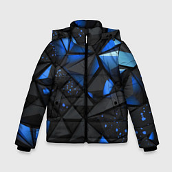 Куртка зимняя для мальчика Blue black texture, цвет: 3D-черный