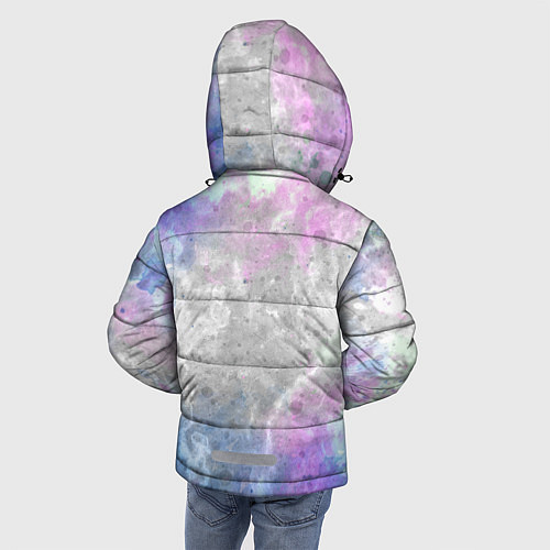 Зимняя куртка для мальчика Текстура - Marine fantasy / 3D-Светло-серый – фото 4