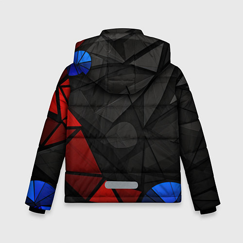 Зимняя куртка для мальчика Black blue red elements / 3D-Красный – фото 2