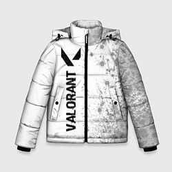 Куртка зимняя для мальчика Valorant glitch на светлом фоне: по-вертикали, цвет: 3D-черный