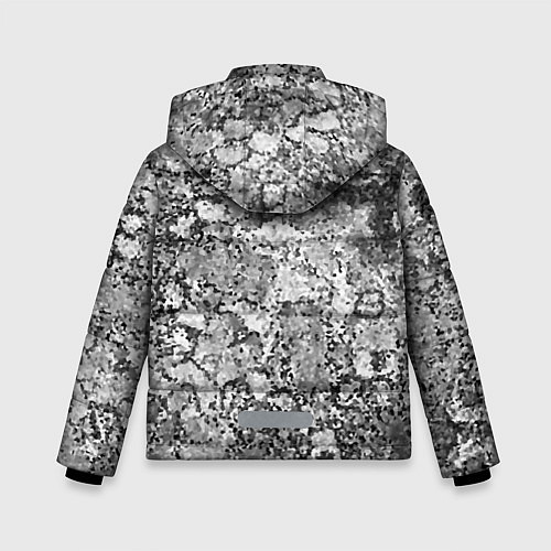 Зимняя куртка для мальчика Черно-белый мозаичный узор / 3D-Красный – фото 2