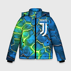 Зимняя куртка для мальчика Juventus blue green neon