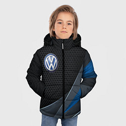 Куртка зимняя для мальчика Фольцваген - синяя броня, цвет: 3D-черный — фото 2