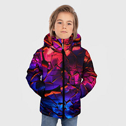 Куртка зимняя для мальчика Светящаяся Земля, цвет: 3D-красный — фото 2