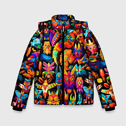 Куртка зимняя для мальчика Мифические монстрики, цвет: 3D-светло-серый