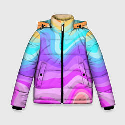 Зимняя куртка для мальчика Неоновая разноцветная волна