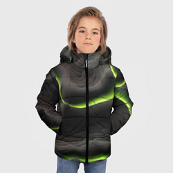 Куртка зимняя для мальчика Green black texture, цвет: 3D-светло-серый — фото 2