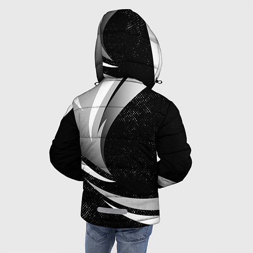 Зимняя куртка для мальчика Митсубиси - строгие оттенки / 3D-Светло-серый – фото 4