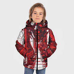 Куртка зимняя для мальчика Красная комната киберпанк, цвет: 3D-красный — фото 2
