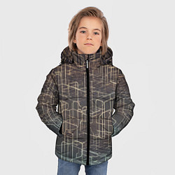 Куртка зимняя для мальчика Киберпанк линии, цвет: 3D-черный — фото 2
