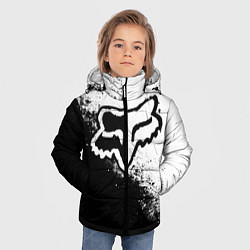 Куртка зимняя для мальчика Fox motocross - черно-белые пятна, цвет: 3D-черный — фото 2