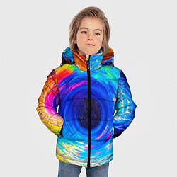 Куртка зимняя для мальчика Портал водоворот в иное измерение, цвет: 3D-черный — фото 2