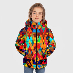 Куртка зимняя для мальчика Абстрактный разноцветный, цвет: 3D-черный — фото 2