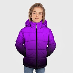 Куртка зимняя для мальчика Градиент фиолетово-чёрный, цвет: 3D-светло-серый — фото 2