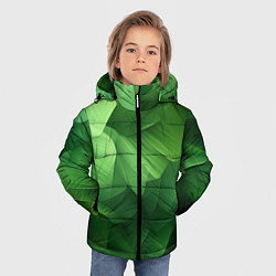 Куртка зимняя для мальчика Green lighting background, цвет: 3D-светло-серый — фото 2