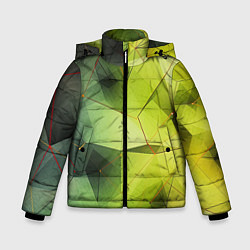 Зимняя куртка для мальчика Зеленая текстура объемная