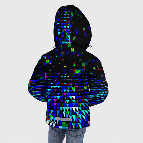 Зимняя куртка для мальчика Пирамиды / 3D-Светло-серый – фото 4