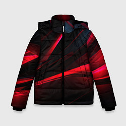 Куртка зимняя для мальчика Red lighting black background, цвет: 3D-красный