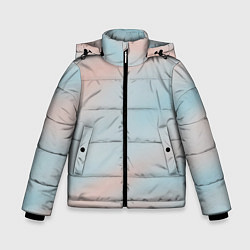 Куртка зимняя для мальчика Нежно розовые и голубые размытия, цвет: 3D-черный