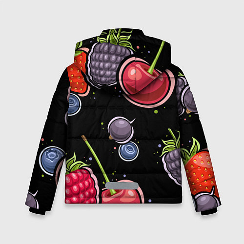 Зимняя куртка для мальчика Плоды и ягоды / 3D-Красный – фото 2