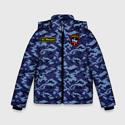 Куртка зимняя для мальчика Камуфляж охрана - Михаил, цвет: 3D-черный