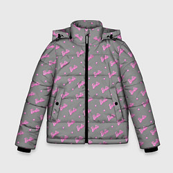 Зимняя куртка для мальчика Паттерн - Барби и серый фон