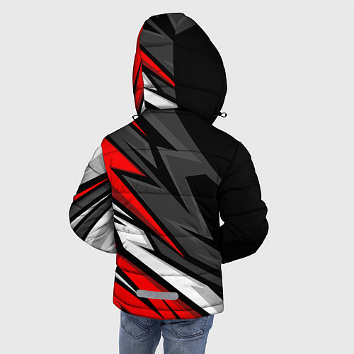 Зимняя куртка для мальчика Honda - CR-V - геометрия / 3D-Светло-серый – фото 4