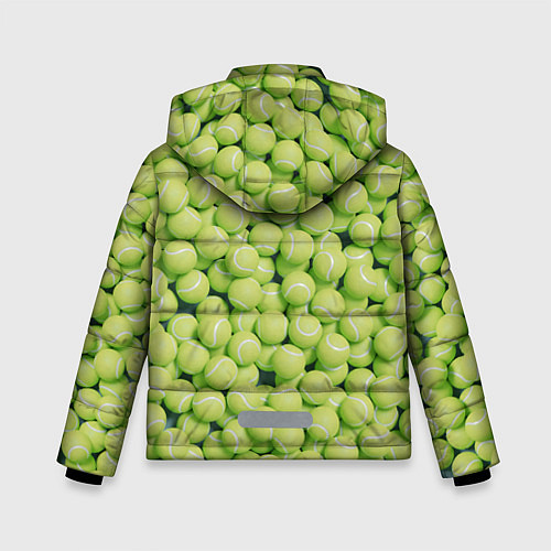 Зимняя куртка для мальчика Узор из теннисных мячей / 3D-Красный – фото 2