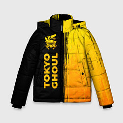 Зимняя куртка для мальчика Tokyo Ghoul - gold gradient: по-вертикали