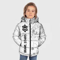 Куртка зимняя для мальчика Brawl Stars glitch на светлом фоне: по-вертикали, цвет: 3D-черный — фото 2
