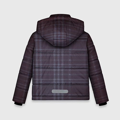 Зимняя куртка для мальчика Клетка оттенки серого / 3D-Красный – фото 2