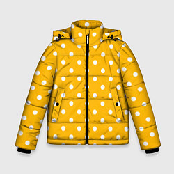 Зимняя куртка для мальчика Горчичный в горошек