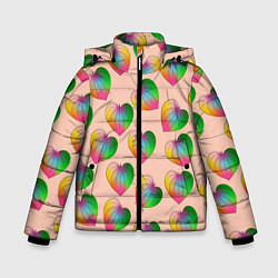 Зимняя куртка для мальчика Цветной листик